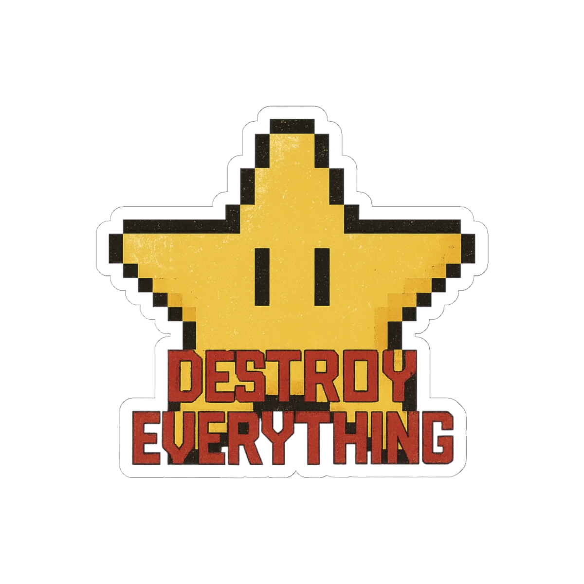 Destroy Everything Star Bold Vinyl Sticker Decal
