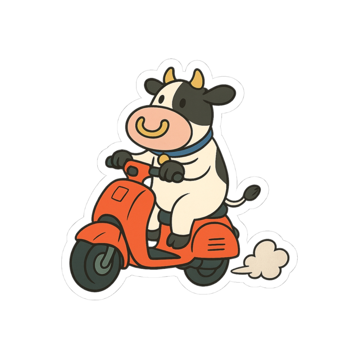 Mario Kart Cow Racing Sticker - Official stickers merchandise
