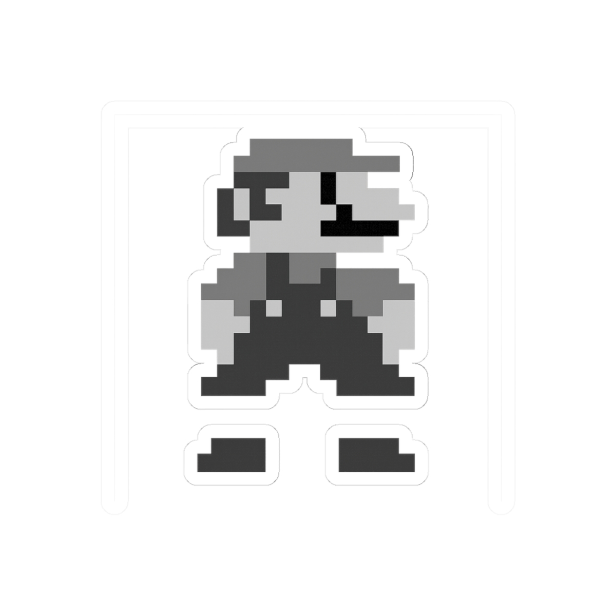 Retro Pixel Bro Big Blocks Bold Sticker - Official stickers merchandise