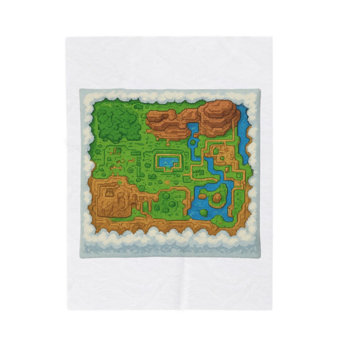 Retro Video Game Map Blanket | Nostalgic Gamer Cozy Decor - Official Gaming merchandise