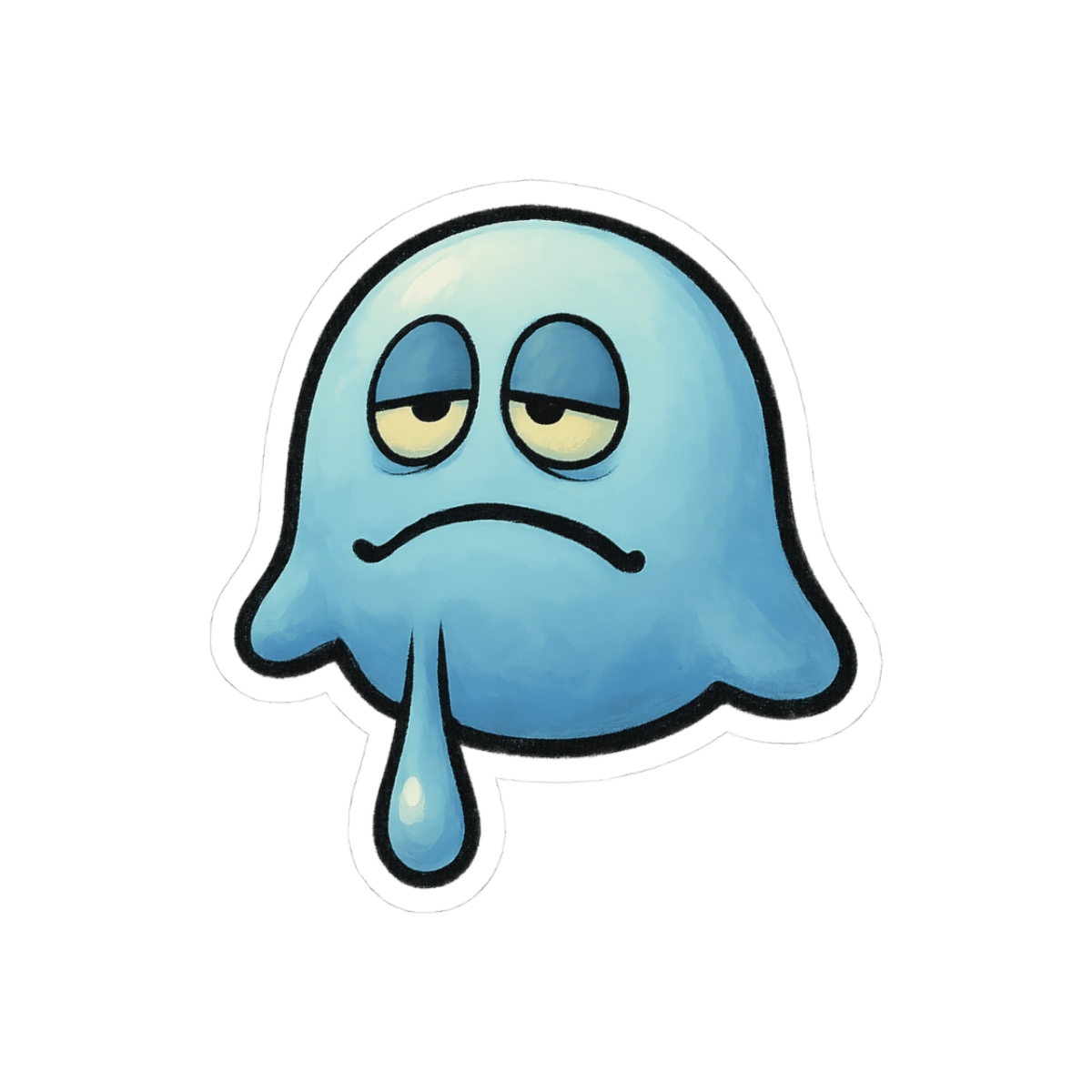 Cute Blue Boo Ghost Playful Sticker - Official stickers merchandise