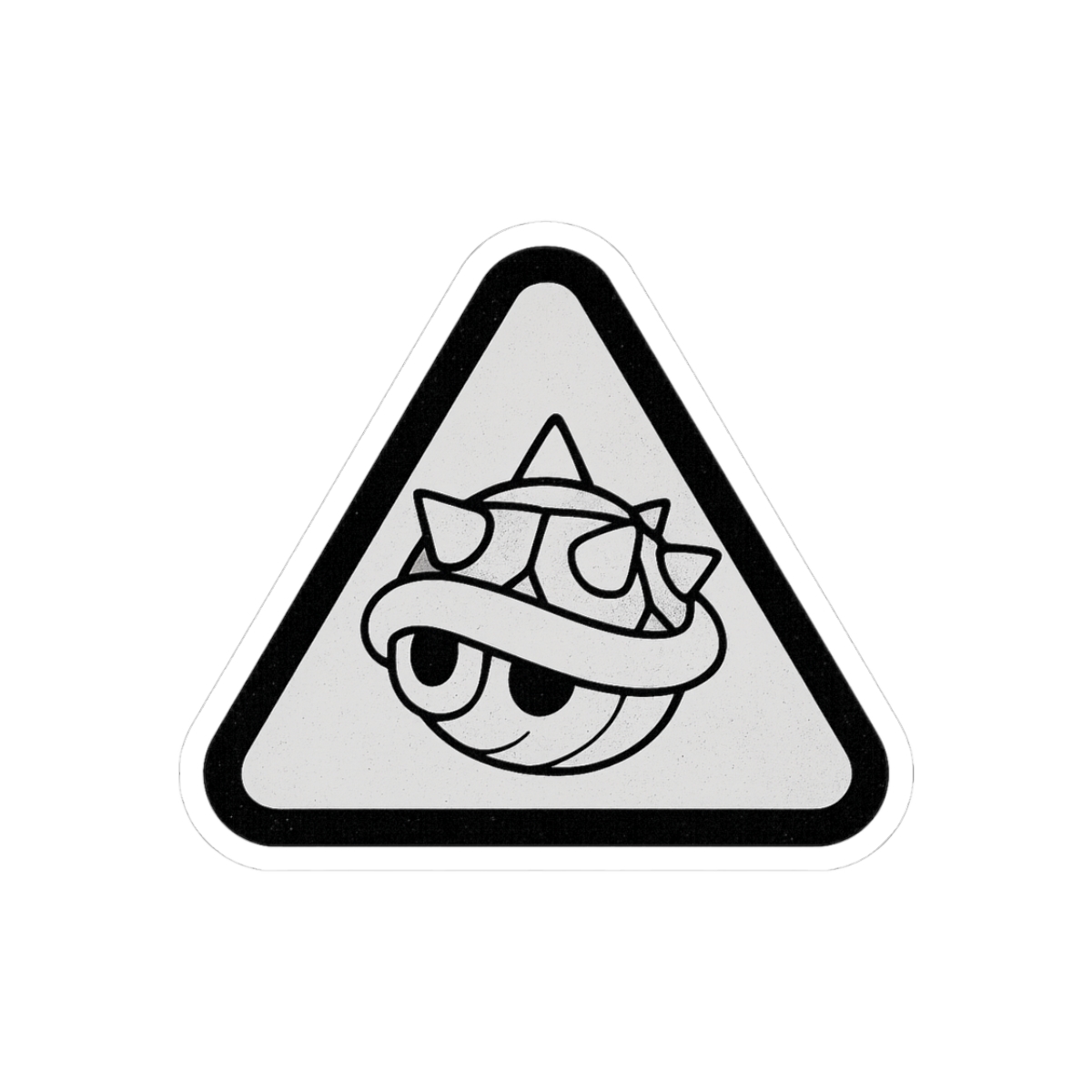 Spiked Blue Shell Warning Road Sign Mario Kart Sticker - Official stickers merchandise