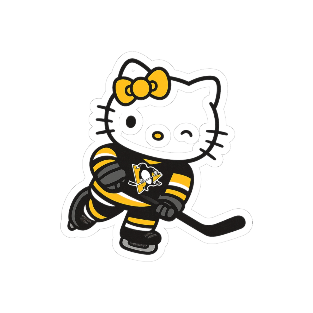 Cute Kitty Pens Road Jersey Hockey Sticker - Official stickers merchandise