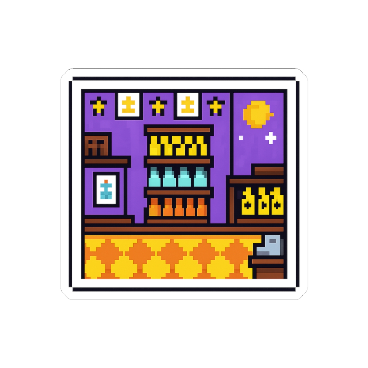 Retro Gameboy Pixel Glow Gaming Nostalgia Sticker - Official stickers merchandise