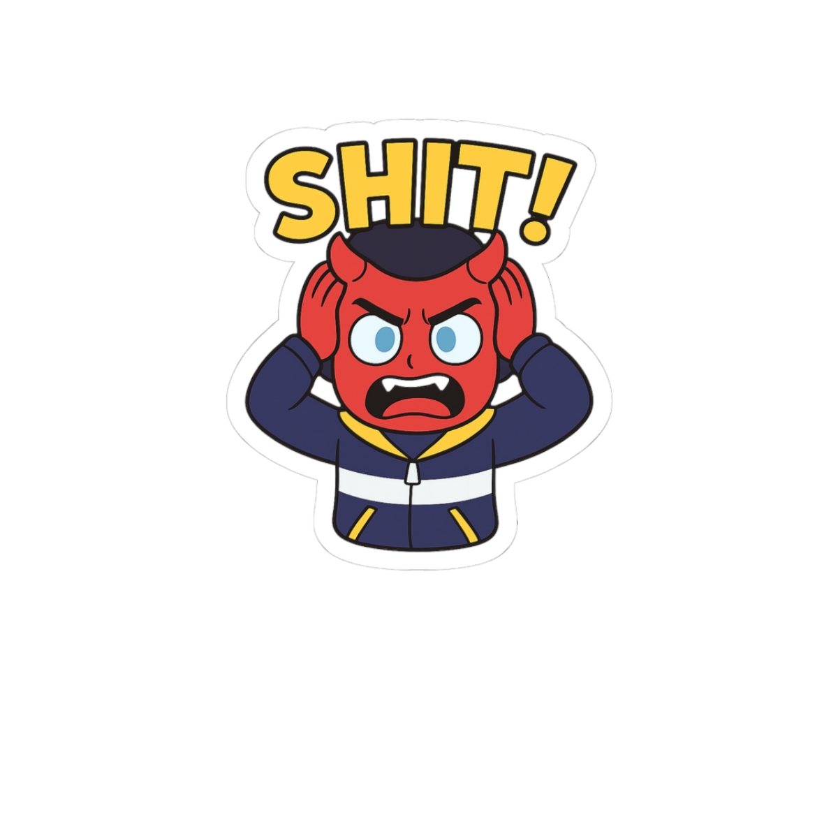 RubberRoss Mario Party Style "Shit!" Sticker - Official stickers merchandise