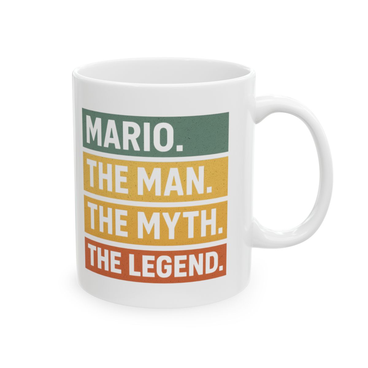 Mario Man Myth Legend Icon | Funny Coffee Mug, Personalized Cup, Legend Gift - Official mugs merchandise