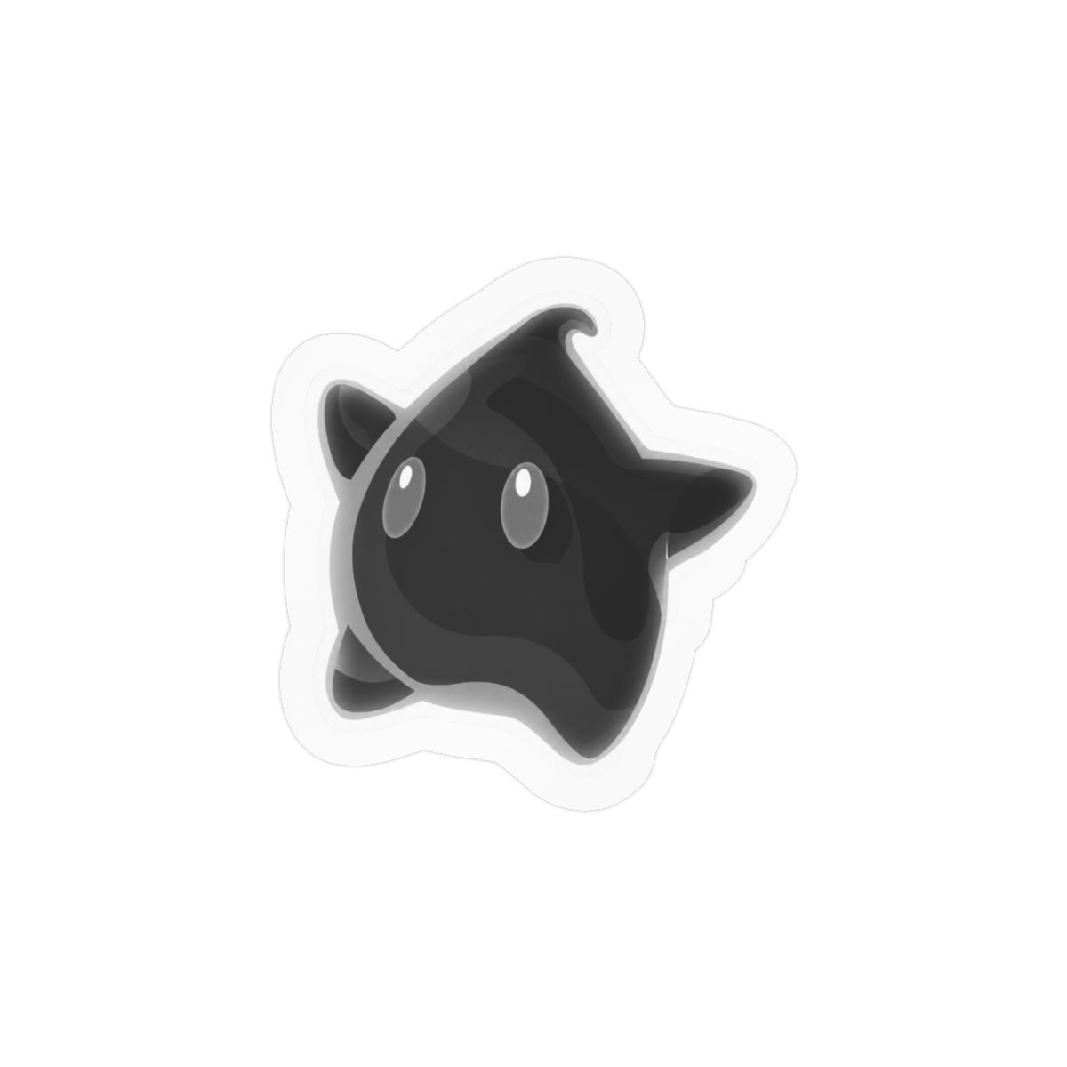Cute Black Luma Super Mario Galaxy Sticker | Adorable Vinyl Decal - alternate angle 1, merchandise