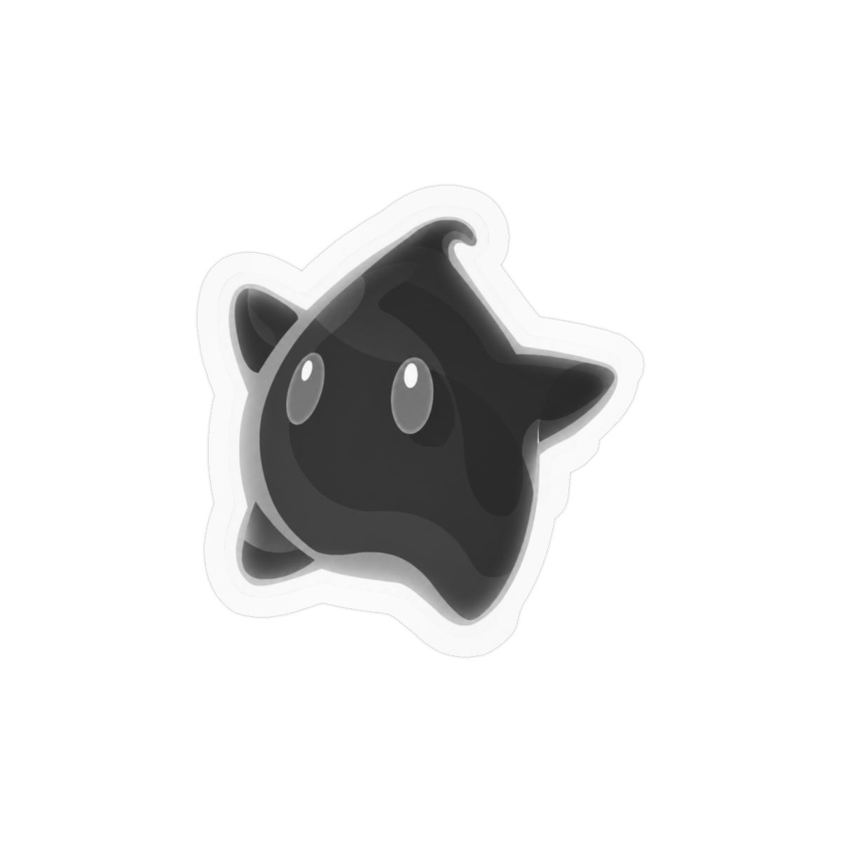 Cute Black Luma Super Mario Galaxy Sticker | Adorable Vinyl Decal - alternate angle 2, merchandise