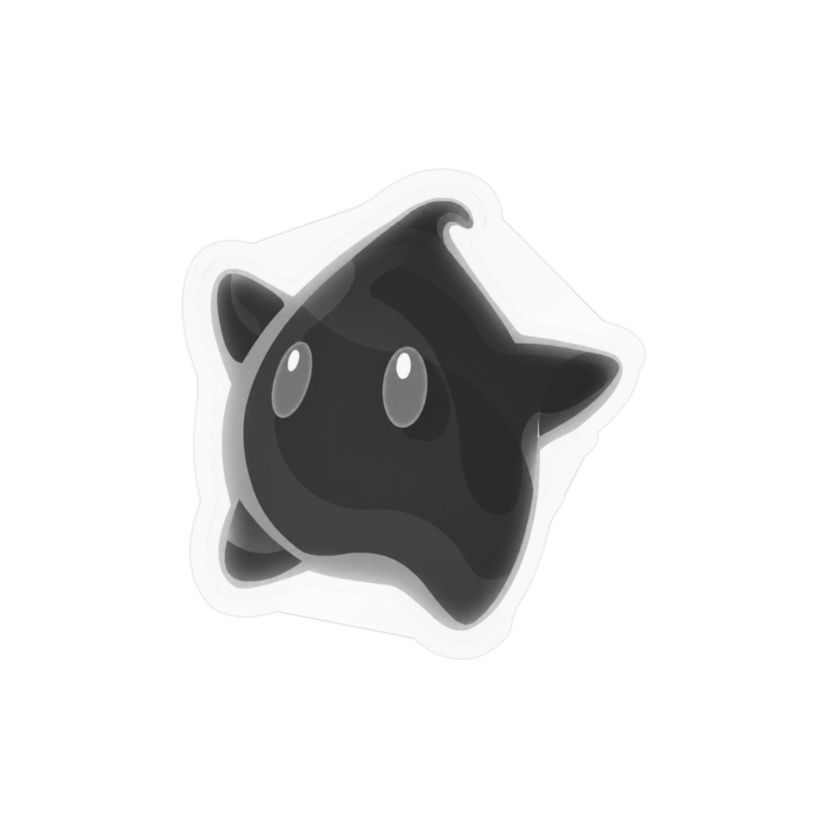 Cute Black Luma Super Mario Galaxy Sticker | Adorable Vinyl Decal — official Mario Stickers