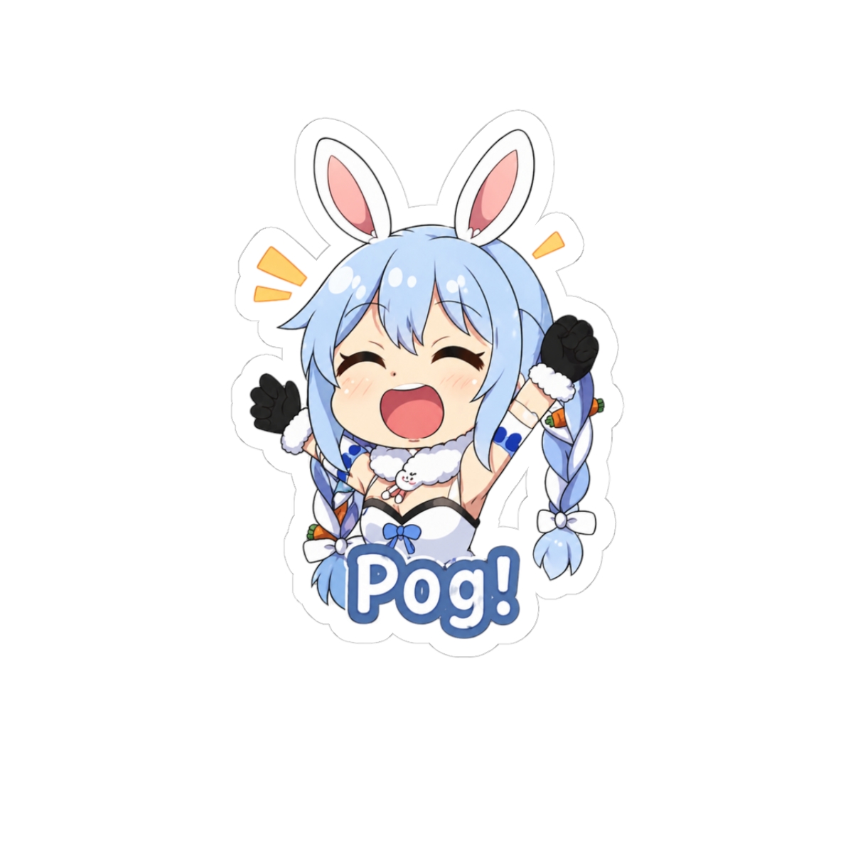 Usada Pekora Mario Party POG Cute Kawaii VTuber Sticker - Official stickers merchandise