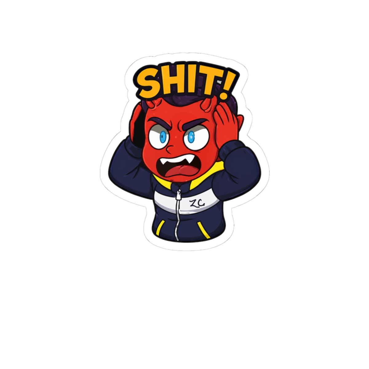 RubberRoss Mario Party 'Shit!' Funny Gaming Streamer Sticker - Official stickers merchandise