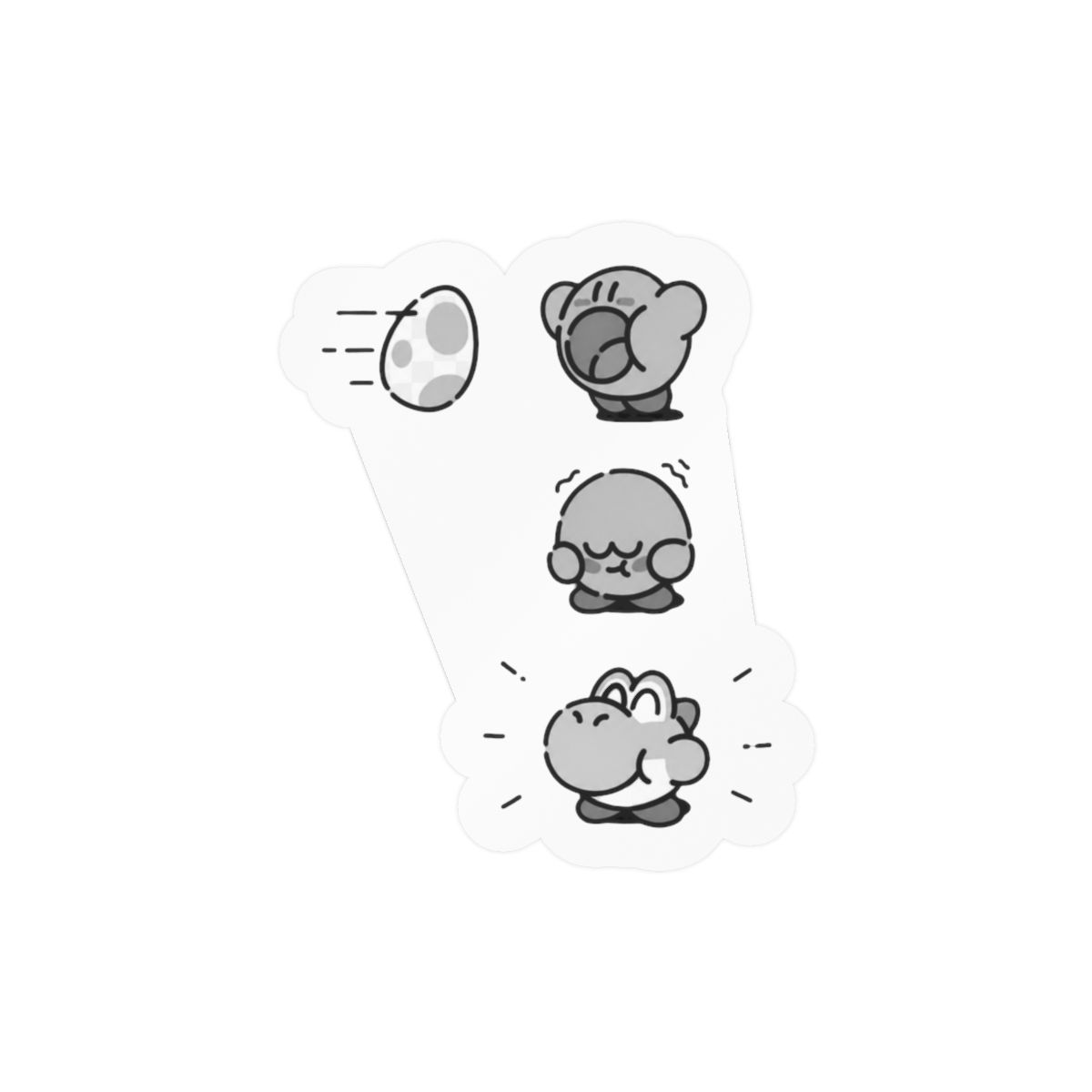 Kirby Yoshi Crossover Sticker | Cute Nintendo Vinyl Decal - Official stickers merchandise