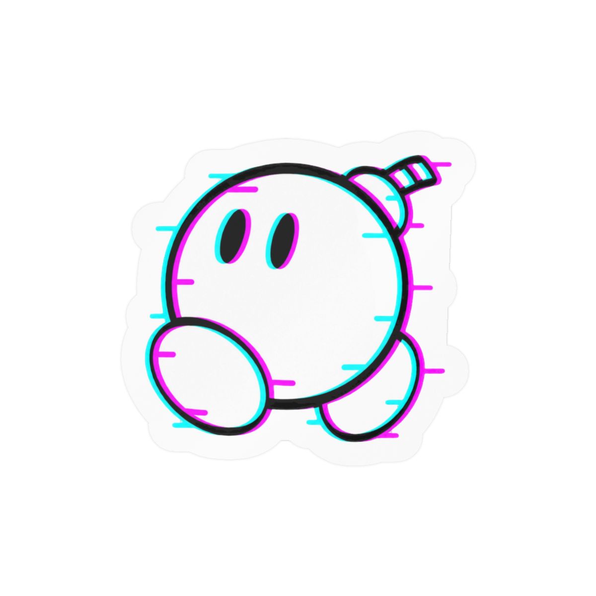 Bomb Glitch Sticker | Bold Glitch Art Vinyl Decal - Official stickers merchandise