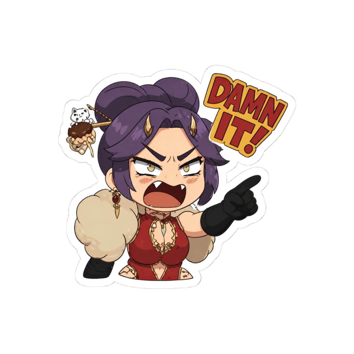 OniGiri AKA Giri Mario Party Style Sticker DAMN IT - Official stickers merchandise