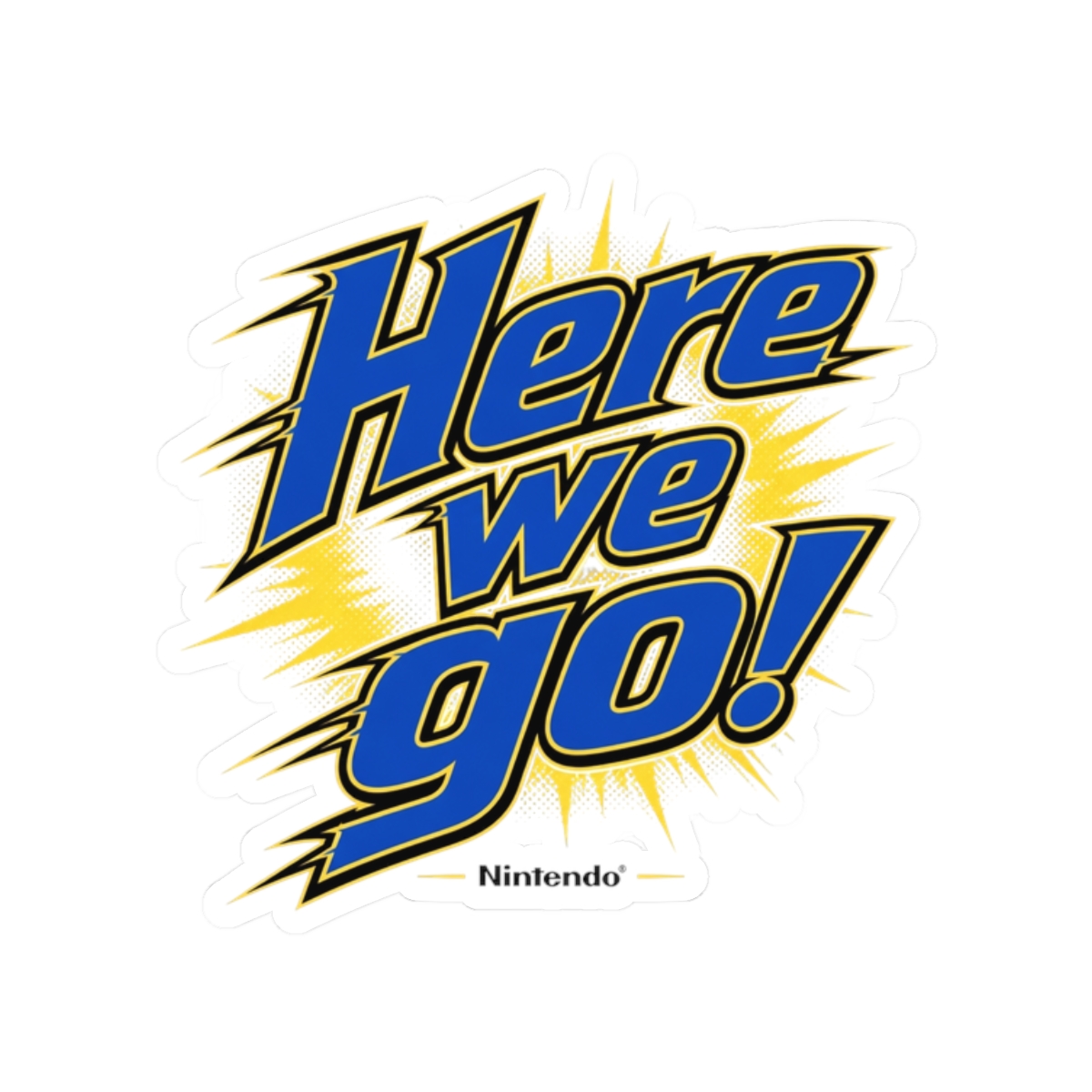 Mario "Here we go!" Sticker - Official stickers merchandise