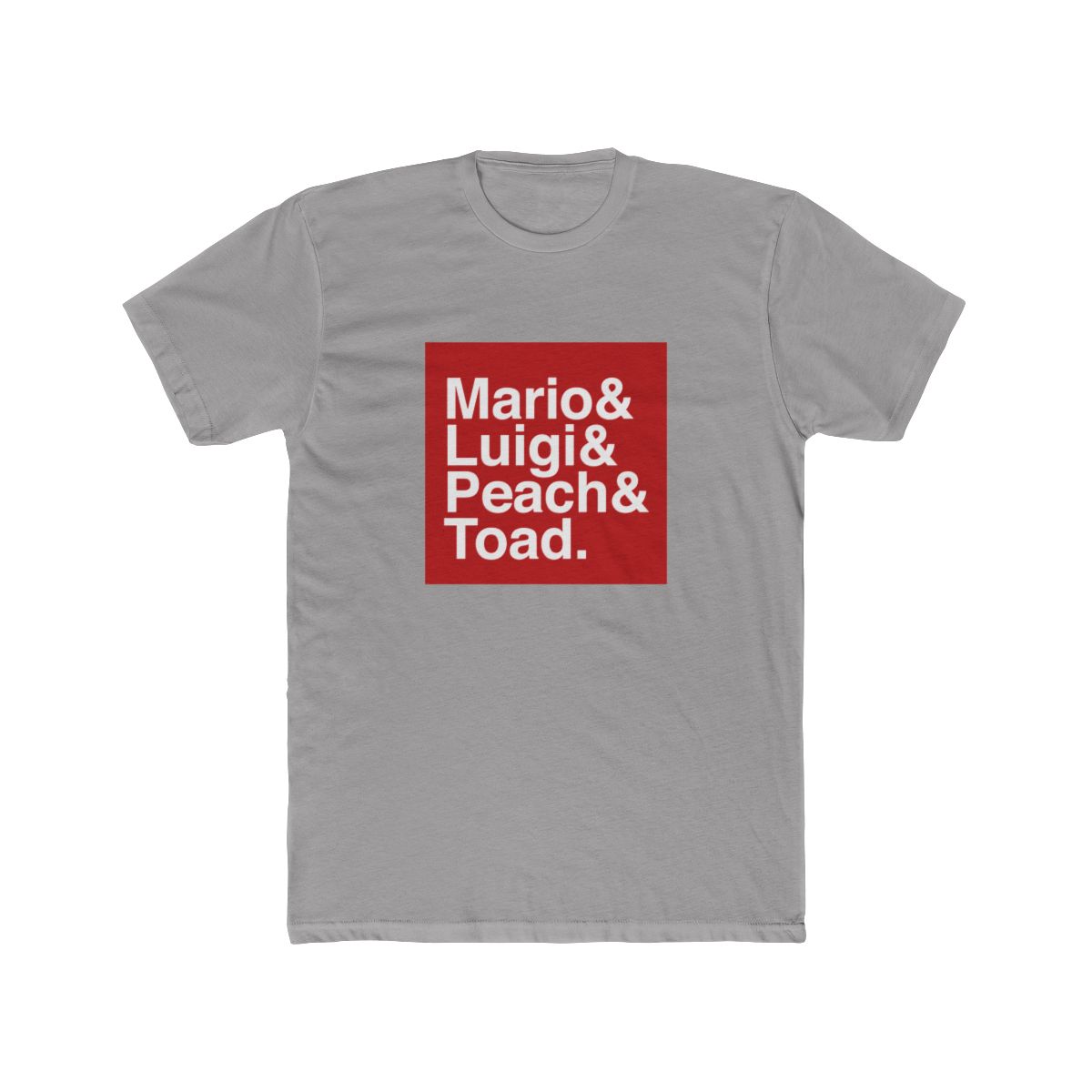 Helvetica Mario Video Game Characters T Shirt - Official t-shirts merchandise