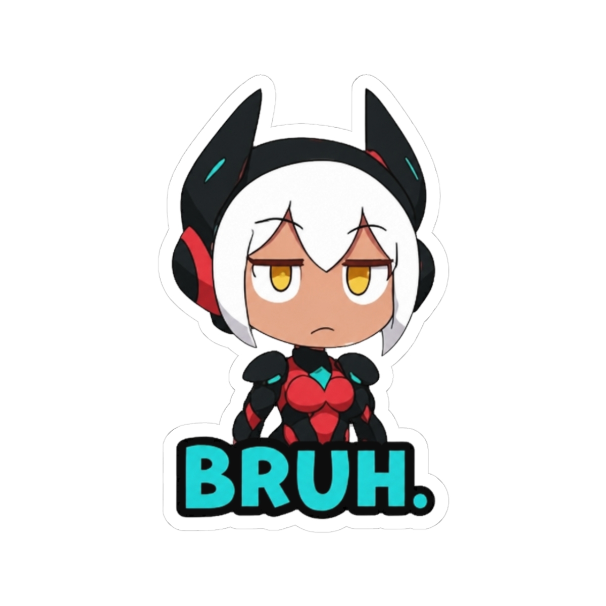 Cyborg Zentreya Mario Party Style Sticker BRUH - Official stickers merchandise