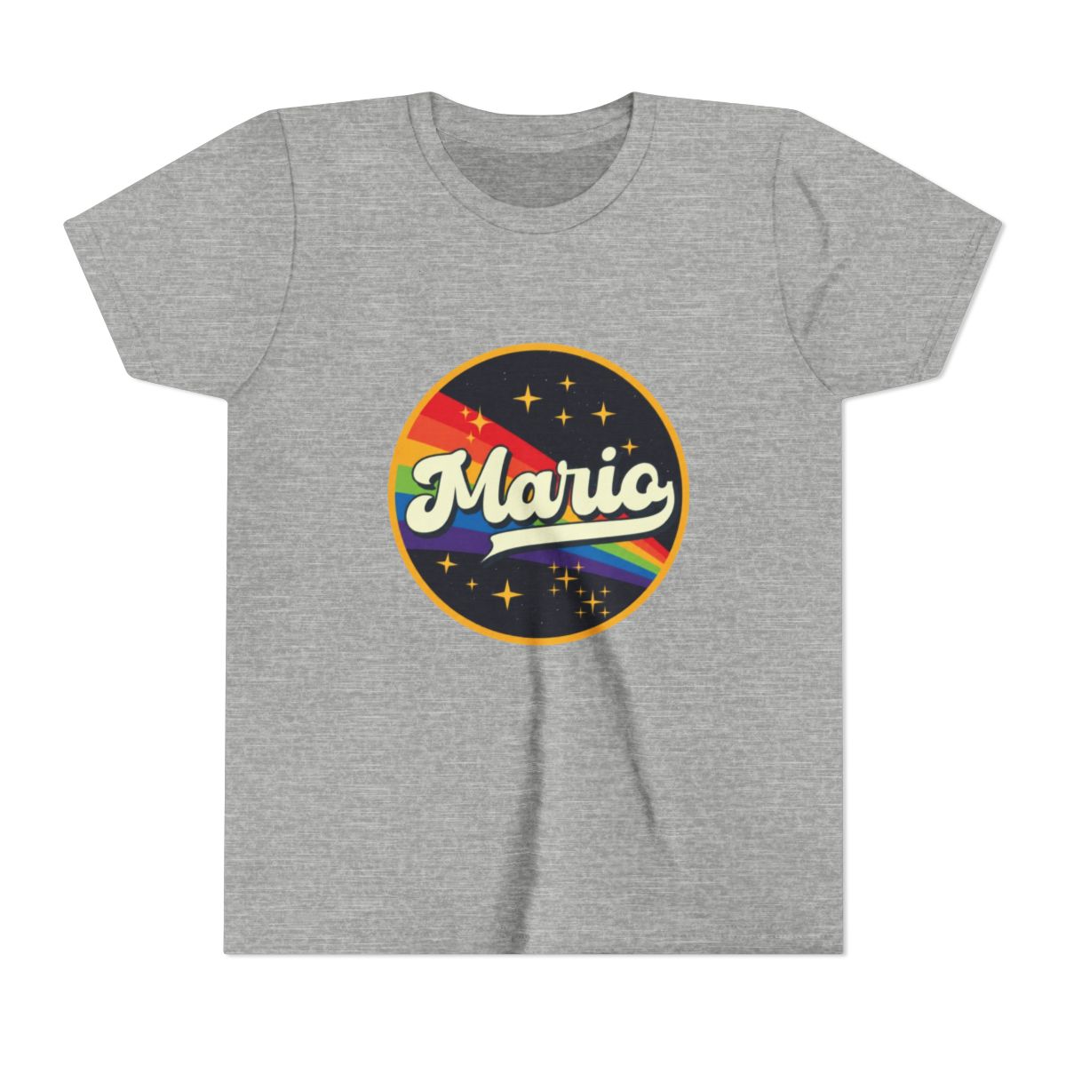 Mario // Rainbow In Space Vintage Style Kids T Shirt