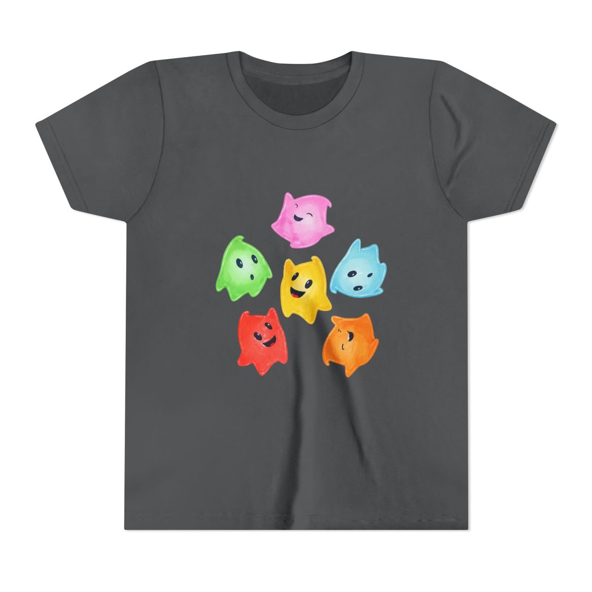 Nintendo Super Mario Galaxy Lumas Graphic Kids T Shirt - alternate angle 5, merchandise